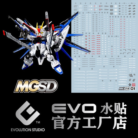 EVO MGSD Freedom Q Version BB Soldier Water Sldie Decal Fluorscent