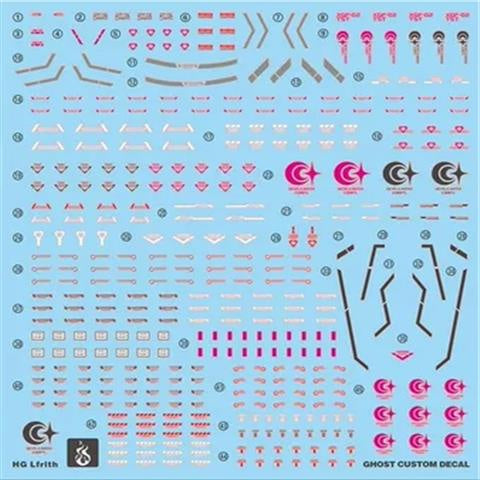YAN GHOST Bandai 1/144 HG Aerial LFRITH  Water Slide Decal