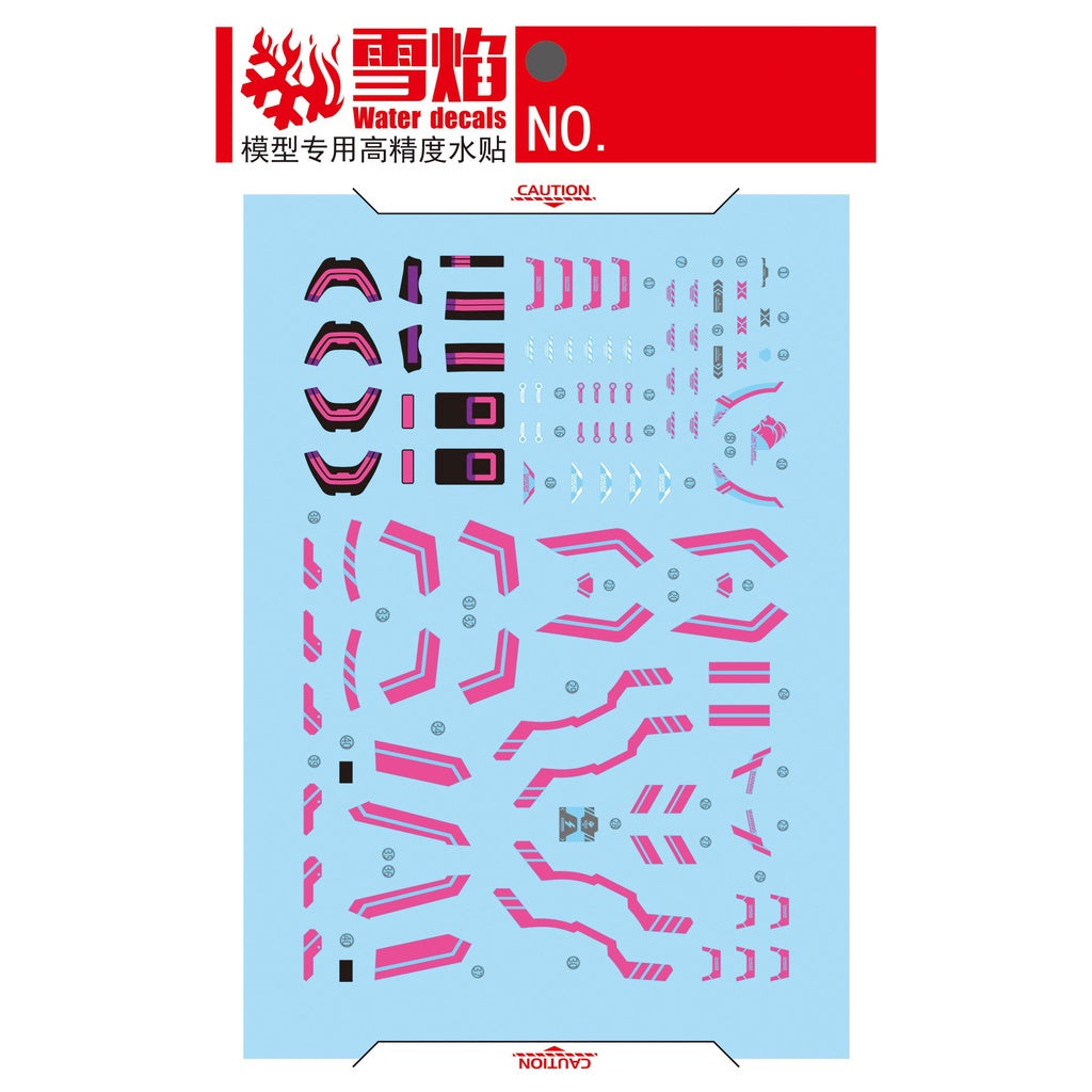 XY XUEYAN HG-76 HG 76 SCHWARZETTE model Slide Decal Fluorescent