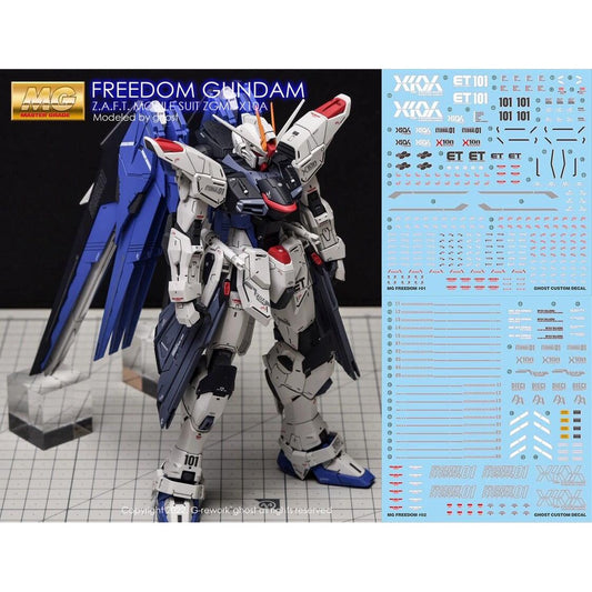 YAN GHOST MG 1/100 ZGMF-X10A Freedom 2.0 Gundam water slide decal