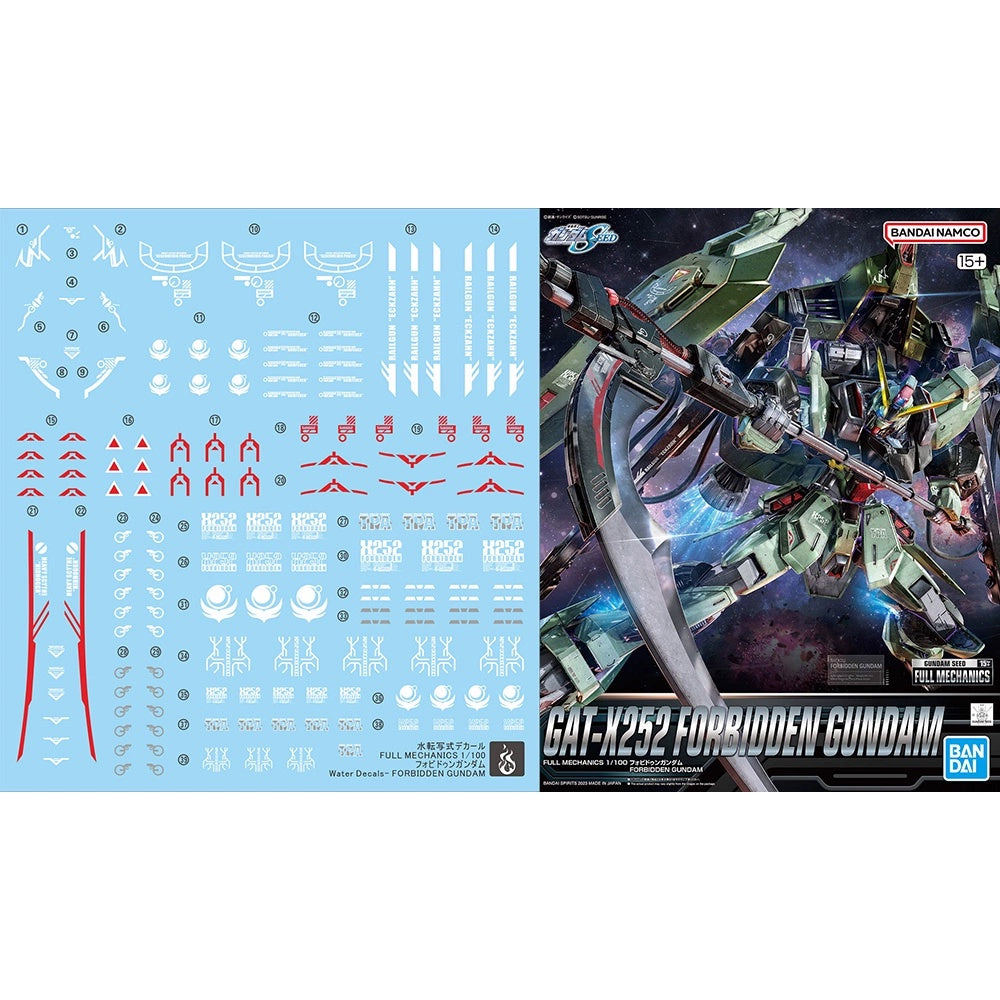 YAN 1/100 Gumdam FULL MECHANICS FM Forbidden SEED water slide decal