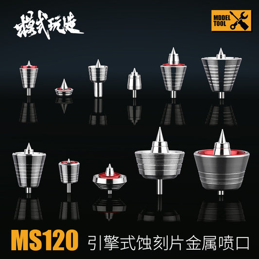 MOSHI MS120 Engine Type Etching Metal Booster parts