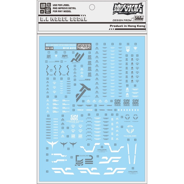 DALIN DL Water Slide Decal For GN18 MG 1/100 Virtue