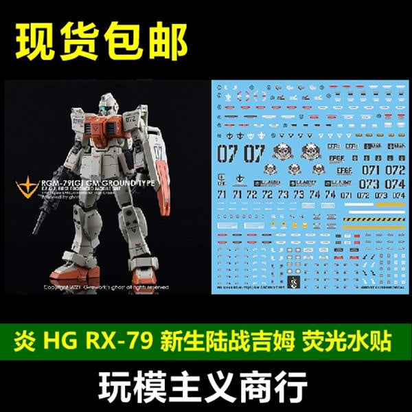 YAN Water Slide Decal For GHOST HG RX-79 GM Ground Type