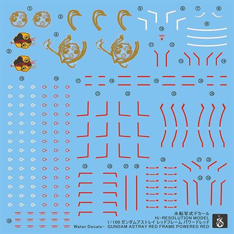 YAN Water Slide Decal For HIRM 1/100 GUNDAM ASTRAY RED FRAME POWERED RED