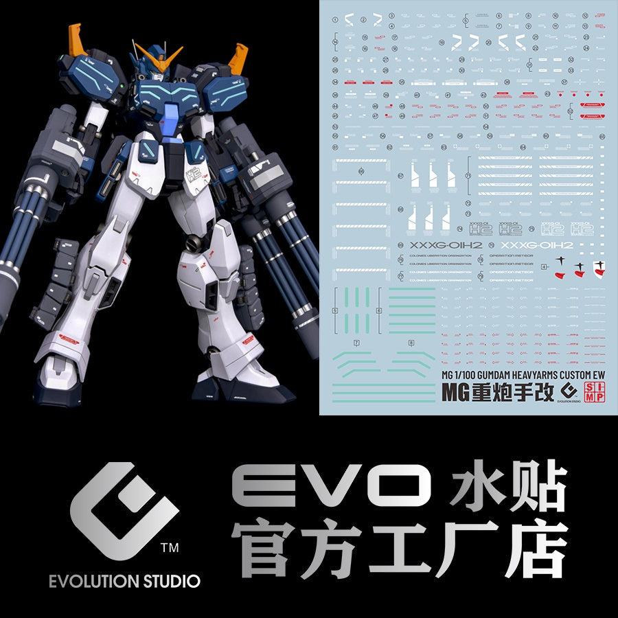 EVO DALIN DL GN10 Water slide Decal For 1/100 TV Cherudim Gundam Decals For MG Heavyarms EW