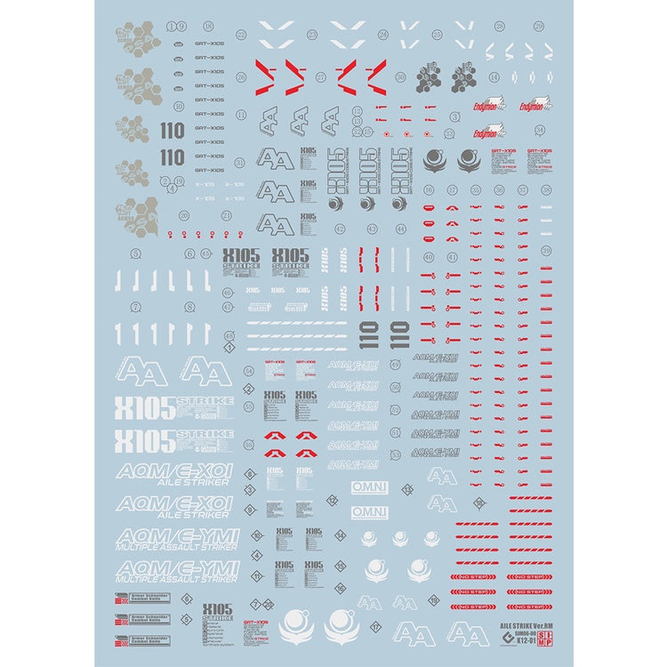 EVO DALIN DL GN10 Water slide Decal For 1/100 TV Cherudim Gundam Decals For MG 1/100 Aile Strike Ver.RM Gundam