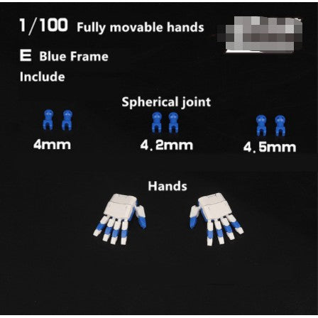 DL Dalin fully movable hands for 1/100 1/144 MG RG HG RX-78-2  Sazabi Strike  Astray Red Frame Unicorn Banshee