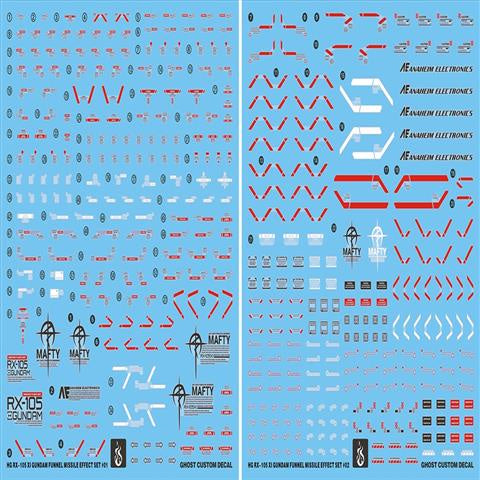 YAN Water Slide Decal For GHOST HG HGUC RX-105 Xi Gundam