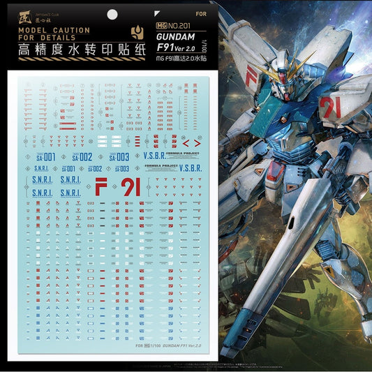 Artisan's Club Slide Decals For MG F91 Ver 2.0 Gundam