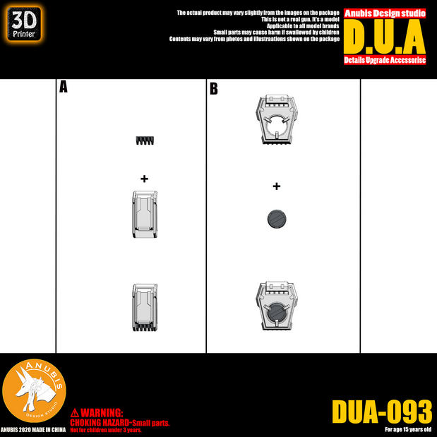 Anubis DUA093 3D Print Addon Detail Parts For MG HG RG Gundam