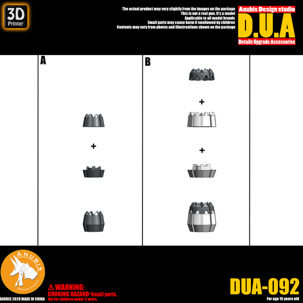 Anubis DUA092 3D Print Addon Detail Parts For MG HG RG Gundam