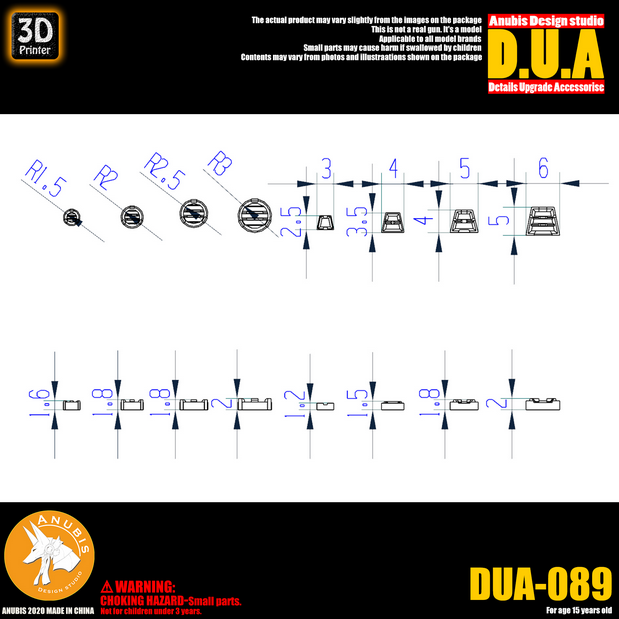 Anubis DUA089 3D Print Addon Detail Parts For MG HG RG Gundam