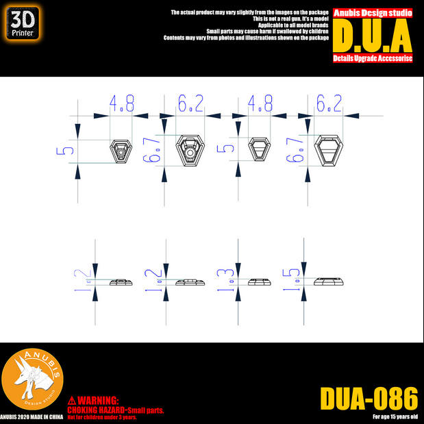 Anubis DUA086 3D Print Addon Detail Parts For MG HG RG Gundam