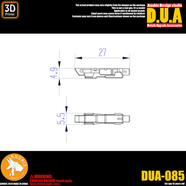 Anubis DUA085 3D Print Addon Detail Parts For MG HG RG Gundam