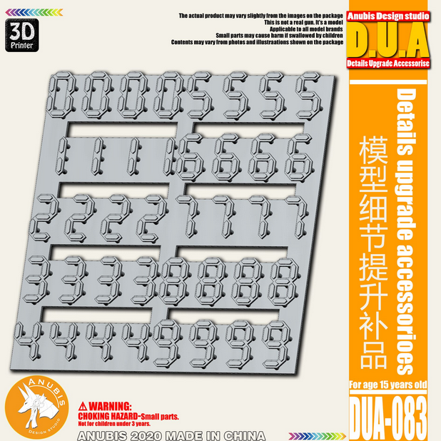 Anubis DUA051-100 (DUA series) 3D Print Addon Detail Parts For MG HG RG Gundam