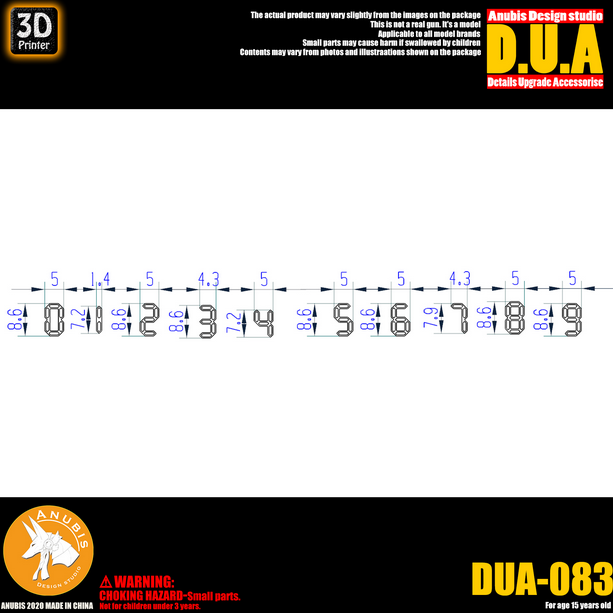 Anubis DUA083 3D Print Addon Detail Parts For MG HG RG Gundam