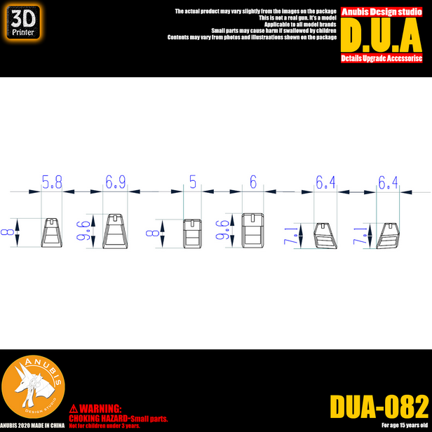 Anubis DUA082 3D Print Addon Detail Parts For MG HG RG Gundam