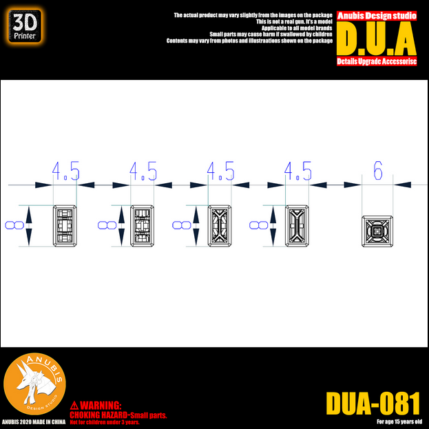 Anubis DUA081 3D Print Addon Detail Parts For MG HG RG Gundam