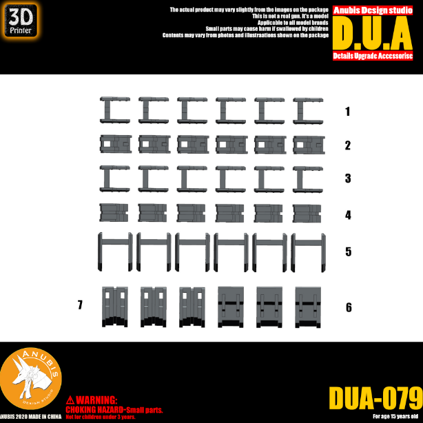 Anubis DUA079 3D Print Addon Detail Parts For MG HG RG Gundam