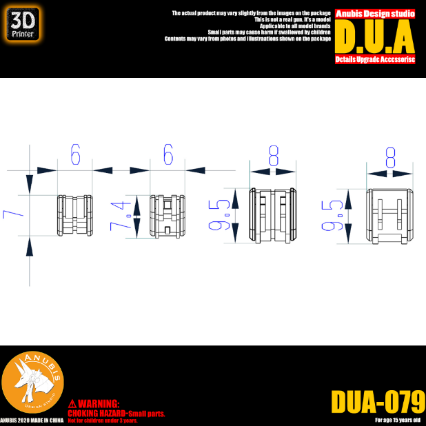 Anubis DUA079 3D Print Addon Detail Parts For MG HG RG Gundam