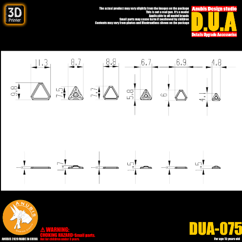 Anubis DUA075 3D Print Addon Detail Parts For MG HG RG Gundam