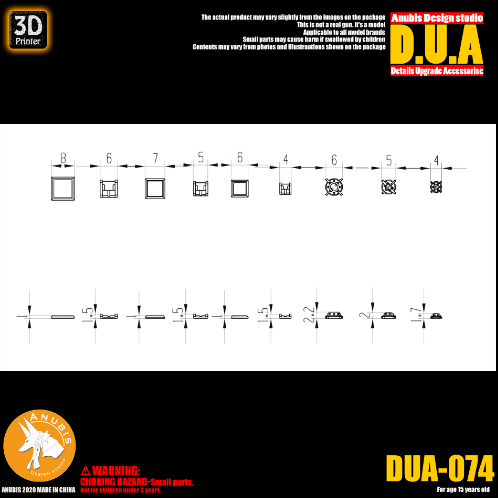 Anubis DUA074 3D Print Addon Detail Parts For MG HG RG Gundam