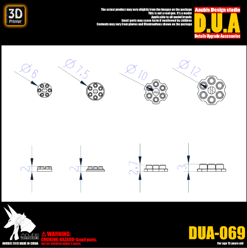 Anubis DUA069 3D Print Addon Detail Parts For MG HG RG Gundam