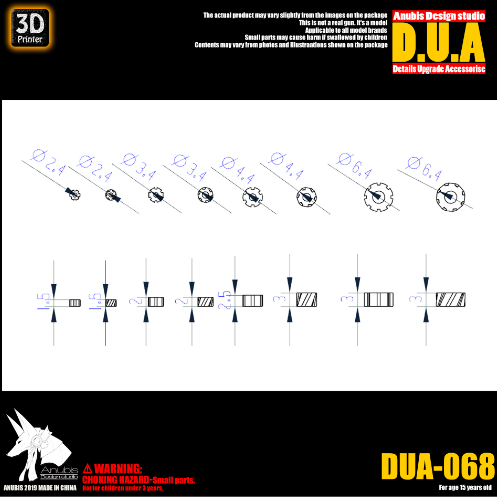 Anubis DUA068 3D Print Addon Detail Parts For MG HG RG Gundam