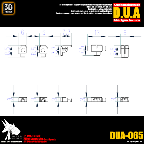 Anubis DUA065 3D Print Addon Detail Parts For MG HG RG Gundam