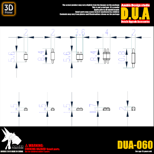 Anubis DUA060 3D Print Addon Detail Parts For MG HG RG Gundam