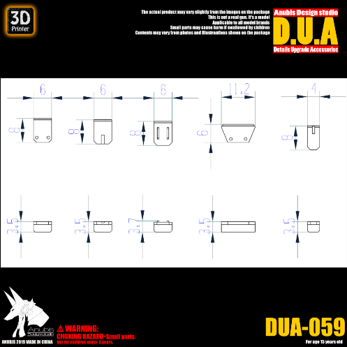 Anubis DUA059 3D Print Addon Detail Parts For MG HG RG Gundam