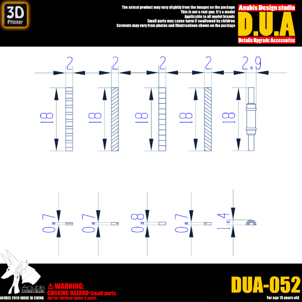 Anubis DUA052 3D Print Addon Detail Parts For MG HG RG Gundam