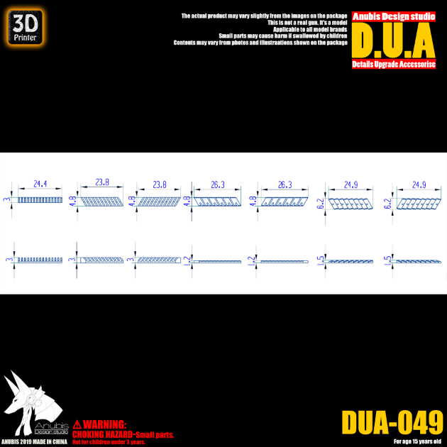 Anubis DUA049 3D Print Addon Detail Parts For MG HG RG Gundam