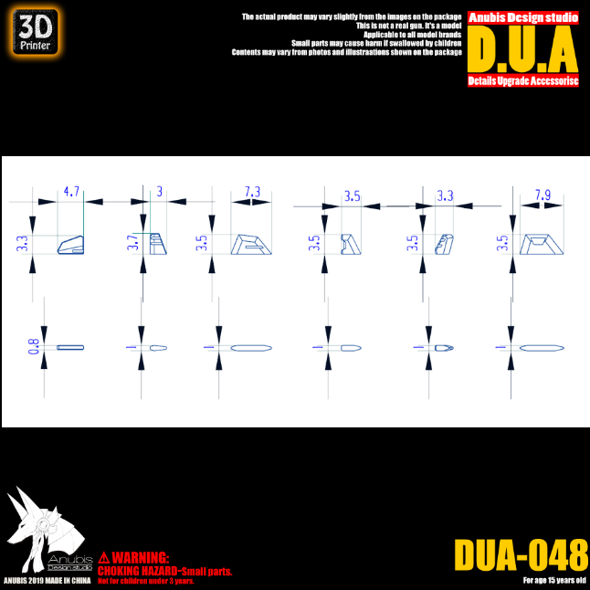 Anubis DUA048 3D Print Addon Detail Parts For MG HG RG Gundam