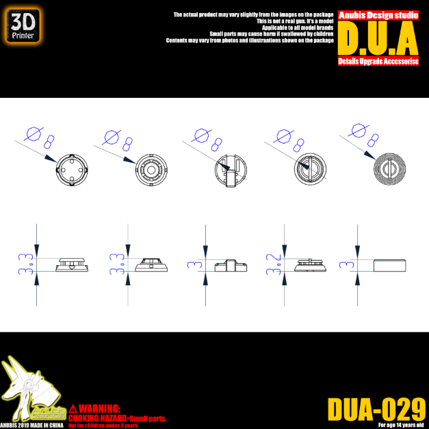 Anubis DUA029 3D Print Addon Detail Parts For MG HG RG Gundam