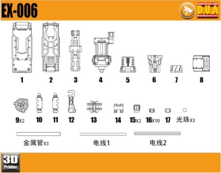 ANUBIS EX006 Weapon Equipment For THE ORIGIN 1/144 HG ZAKU