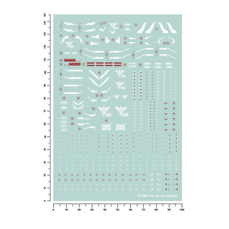 Artisan's Club Slide Decals For RG 1/144 Sinanju Msn-06s