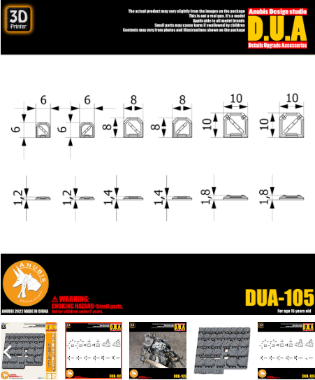 Anubis DUA105 3D Print Addon Detail Parts For MG HG RG Gundam