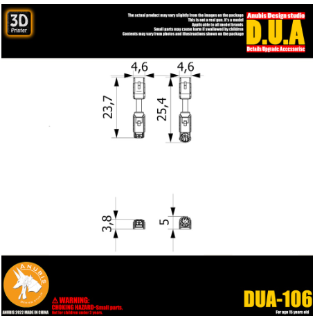 Anubis DUA106 3D Print Addon Detail Parts For MG HG RG Gundam