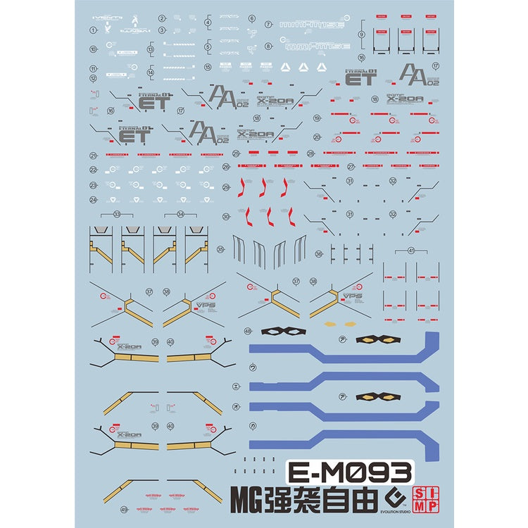 EVO DALIN DL GN10 Water slide Decal For 1/100 TV Cherudim Gundam Decals For MG 1/100 STRIKE FREEDOM