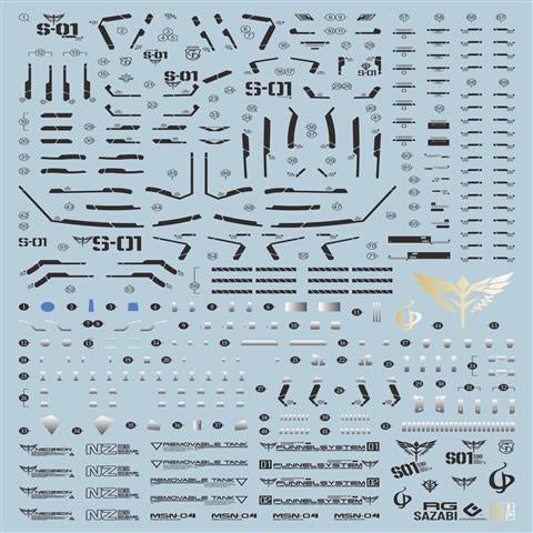 EVO DALIN DL GN10 Water slide Decal For 1/100 TV Cherudim Gundam Decals For RG 1/144 SAZABI