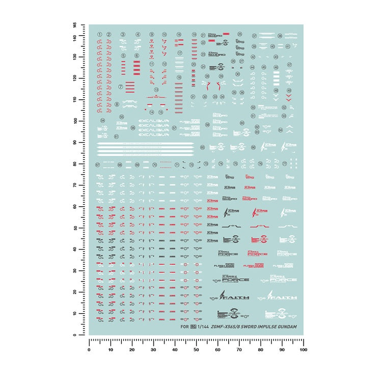 Artisan's Club Slide Decals For PB RG Sword Impulse Gundam