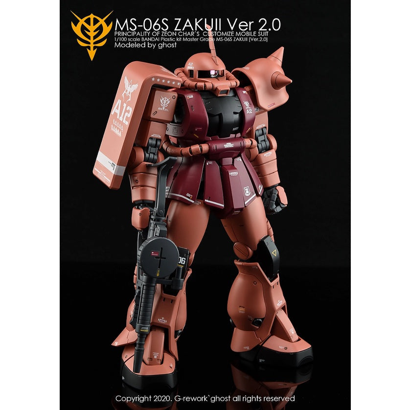 YAN Water Slide Decal For GHOST MG MS-06S ZAKU 2.0