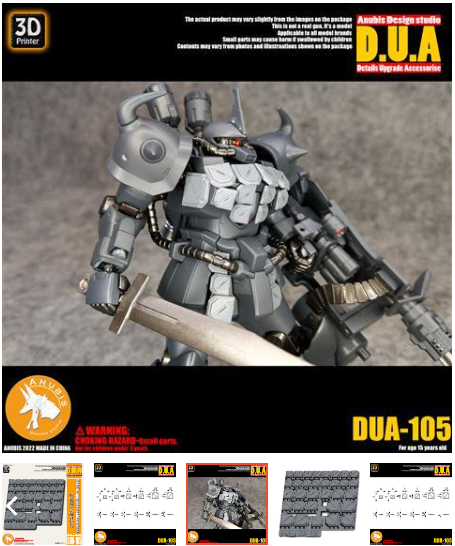 Anubis DUA105 3D Print Addon Detail Parts For MG HG RG Gundam