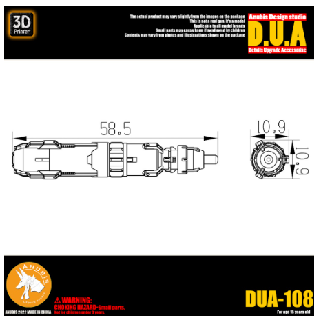 Anubis DUA108 3D Print Addon Detail Parts For MG HG RG Gundam