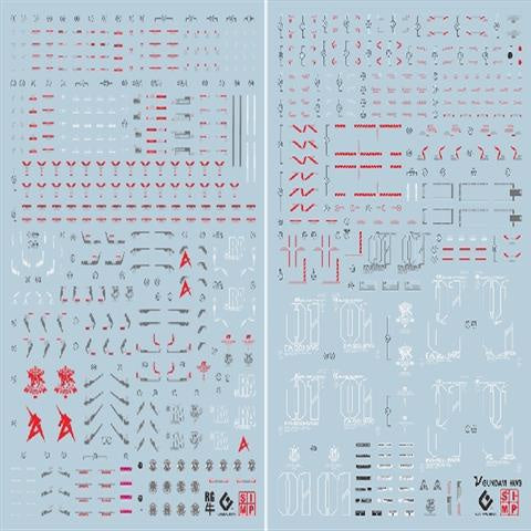 EVO DALIN DL GN10 Water slide Decal For 1/100 TV Cherudim Gundam Decals For RG 1/144 RX-93 NU V