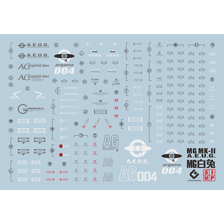 EVO DALIN DL GN10 Water slide Decal For 1/100 TV Cherudim Gundam Decals For MG RX-178 MK-II MK 2 MK2 AEUG A.E.U.G 2.0