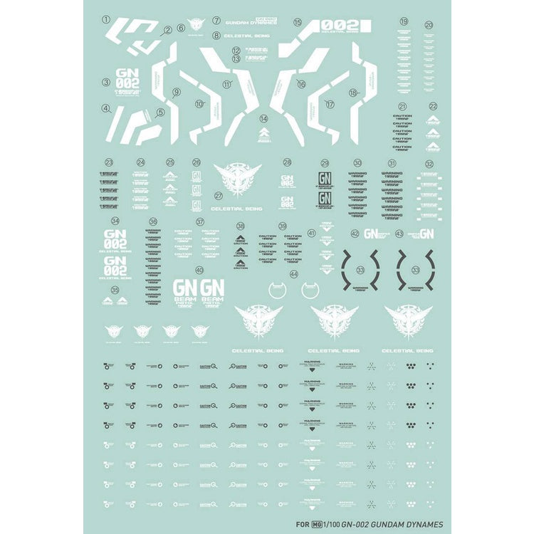 Artisan's Club Slide Decals For MG Dynames Gundam