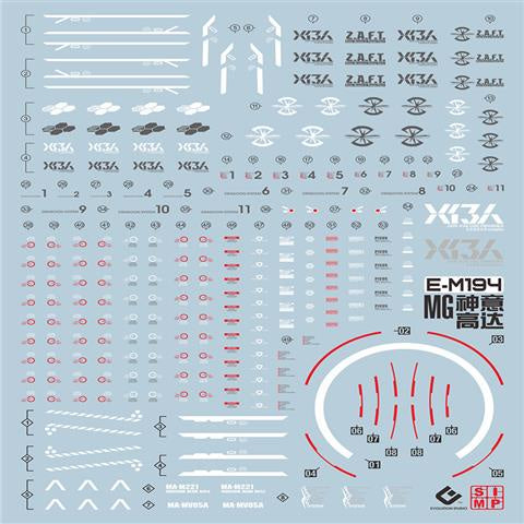 EVO DALIN DL GN10 Water slide Decal For 1/100 TV Cherudim Gundam Decals For MG194 MG SEED Providence